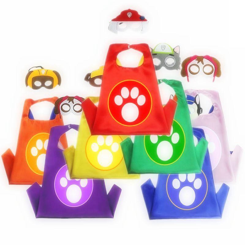 Vibrant Paw Patrol Cosplay Set For Kids With Colorful Cloak And Mask Included