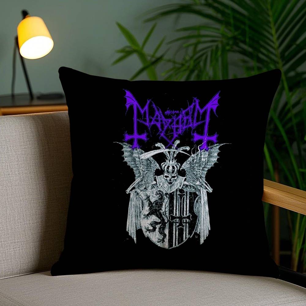 Live In Leipzig M-Mayhem Burzum Pillow Case Sofa Short Plush Double-sided HD Printing Room Home Office Gift Cushion Cover
