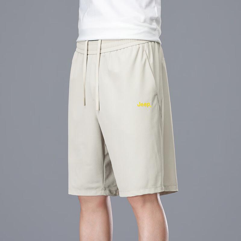 JEEP Men's 7A Anti-bacterial & Sun Protection Summer Loose Casual Shorts