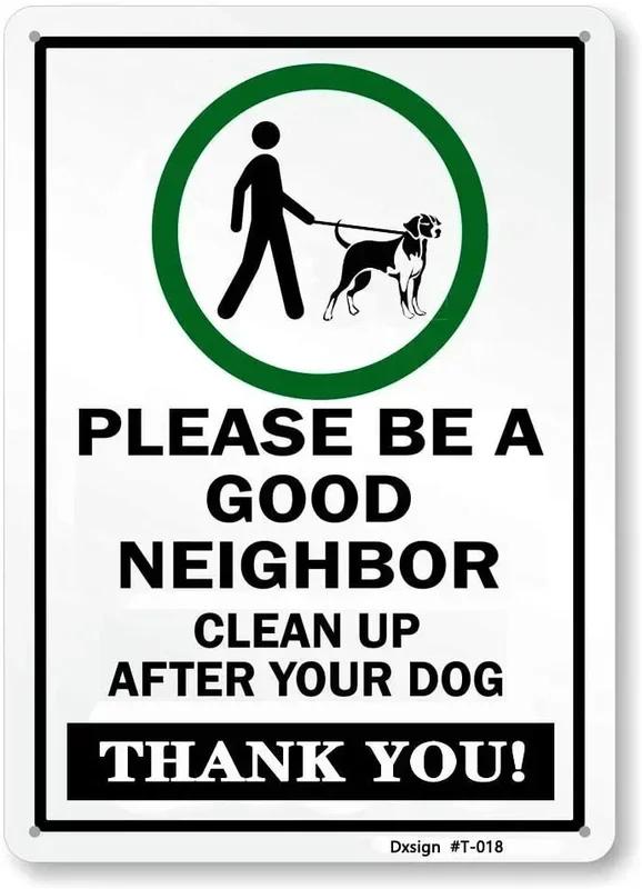 Veuillez Faire Attention À La Plaque Métallique Panneau Pas de Crotte de Chien Panneau Extérieur Veuillez Nettoyer Panneau d'Avertissement Crotte de Chien 8x12 Pouces