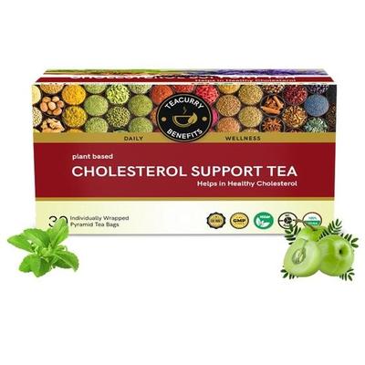Té verde para el colesterol TEACURRY(Paquete de 1 mes, 30 bolsitas de té) Ayuda a controlar el colesterol: té totalmente natural para el bienestar corporal, 100 gramos