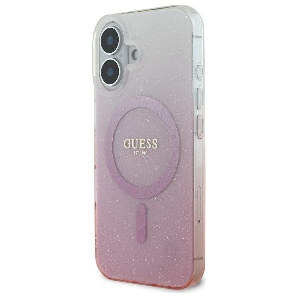 Guess Guhmp16Mhgrcelp Iphone 16 Plus6.7 Różowy/Pink Hardcase Iml Glitter Gradient Magsafe