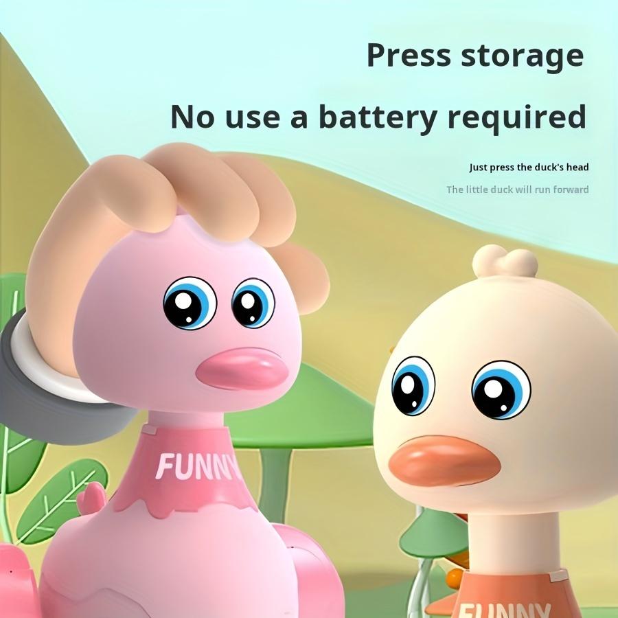 1pc Jouet Voiture Canard Appuie et Avance, Pas de Pile Nécessaire, Fonctionnement Manuel, Thème Animal, Plastique, Multicolore Cadeau Idéal pour Noël ou Anniversaire