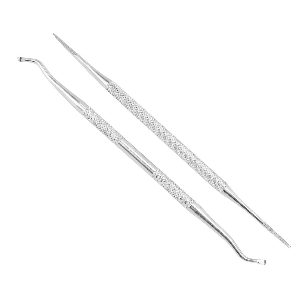 2pcs Ingrown Toenail File Lifter Professional Double Sided Stainless Steel Ingrown Toenail Cleaner Tool