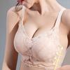 Women's Gathering Bra Without Steel Ring Adjustable Bra Top Thin Push Up Bra