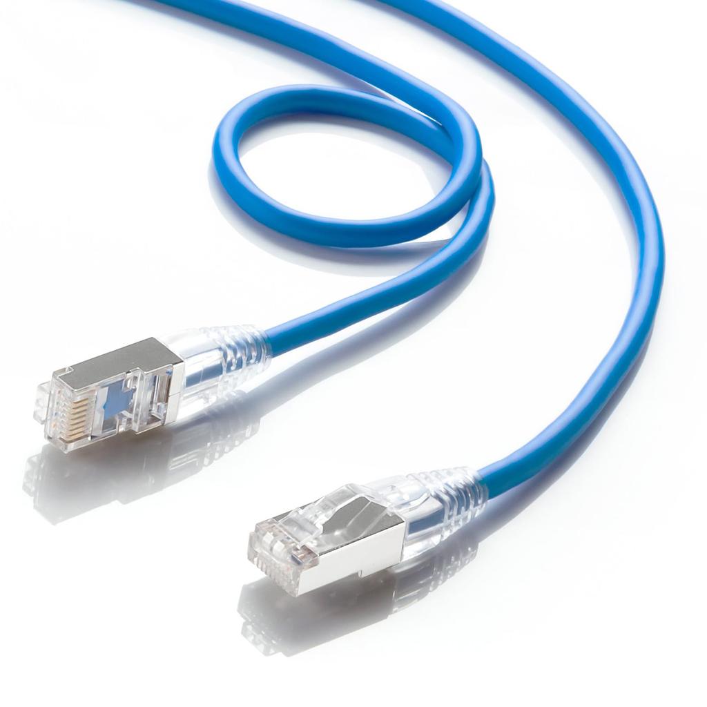 SANWA SUPPLY Category 7 LAN Cable (Slim, Flexible, Anti-Snatch Connector, 2m, Blue) KB-SL7YS-02BL