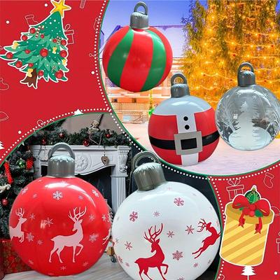 Giant Inflatable Christmas Ball Outdoor Inflatable Decoration Multiple Styles Christmas Party Snowman Inflatable Decorate Ball