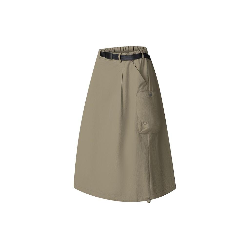 

New FILA Casual Long Skirt Women s Malt Ball A11W417301F-BN M