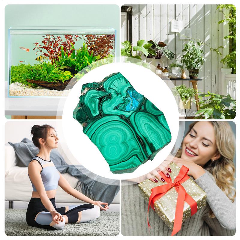 Malachite Crystal Statue Irregular Natural Raw Rough Malachite Free Form Slice Healing Crystals Stones Slices Polished Rock