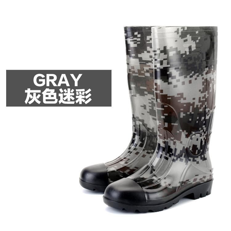 Water Shoes Thickened Rain Shoes Men's Tall Tube Camouflage Rain Boots Long Tube Rubber Shoes High Quality Waterproof