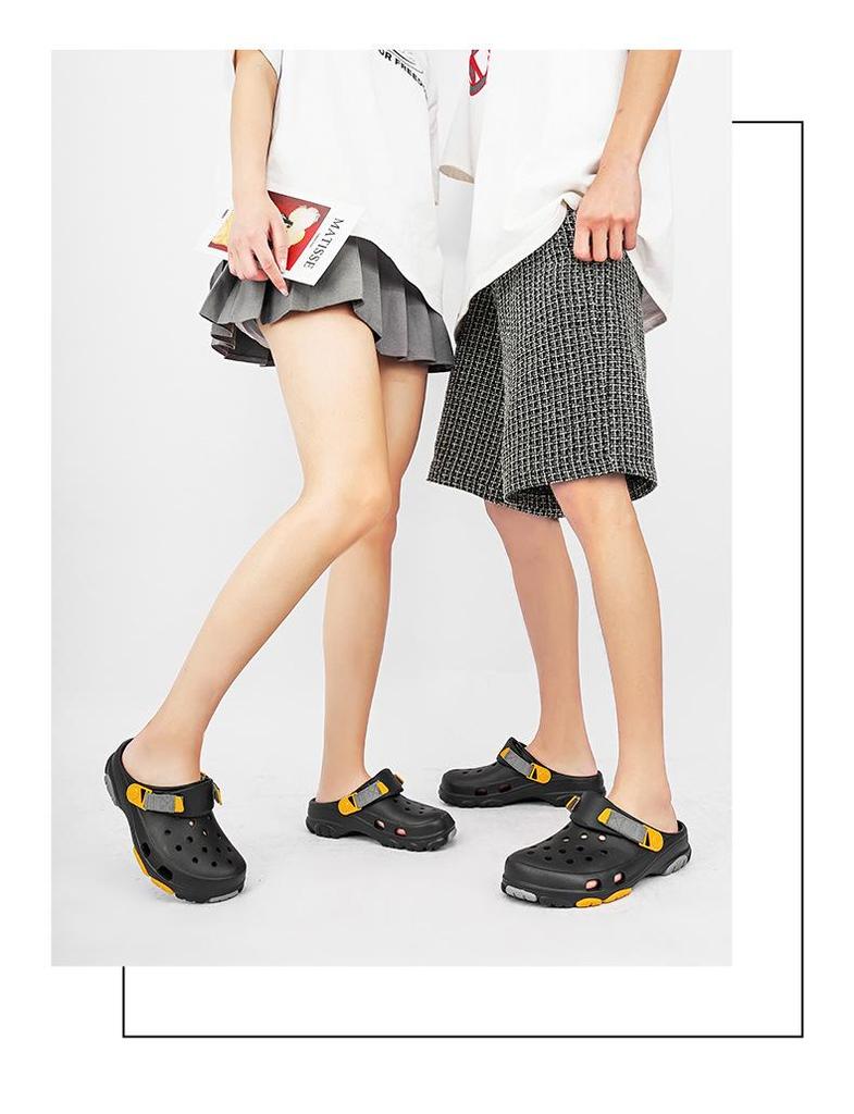 Men's Summer Outdoor Thick Sole Height-Boosting Closed Toe Breathable Non-Slip Beach Sandals