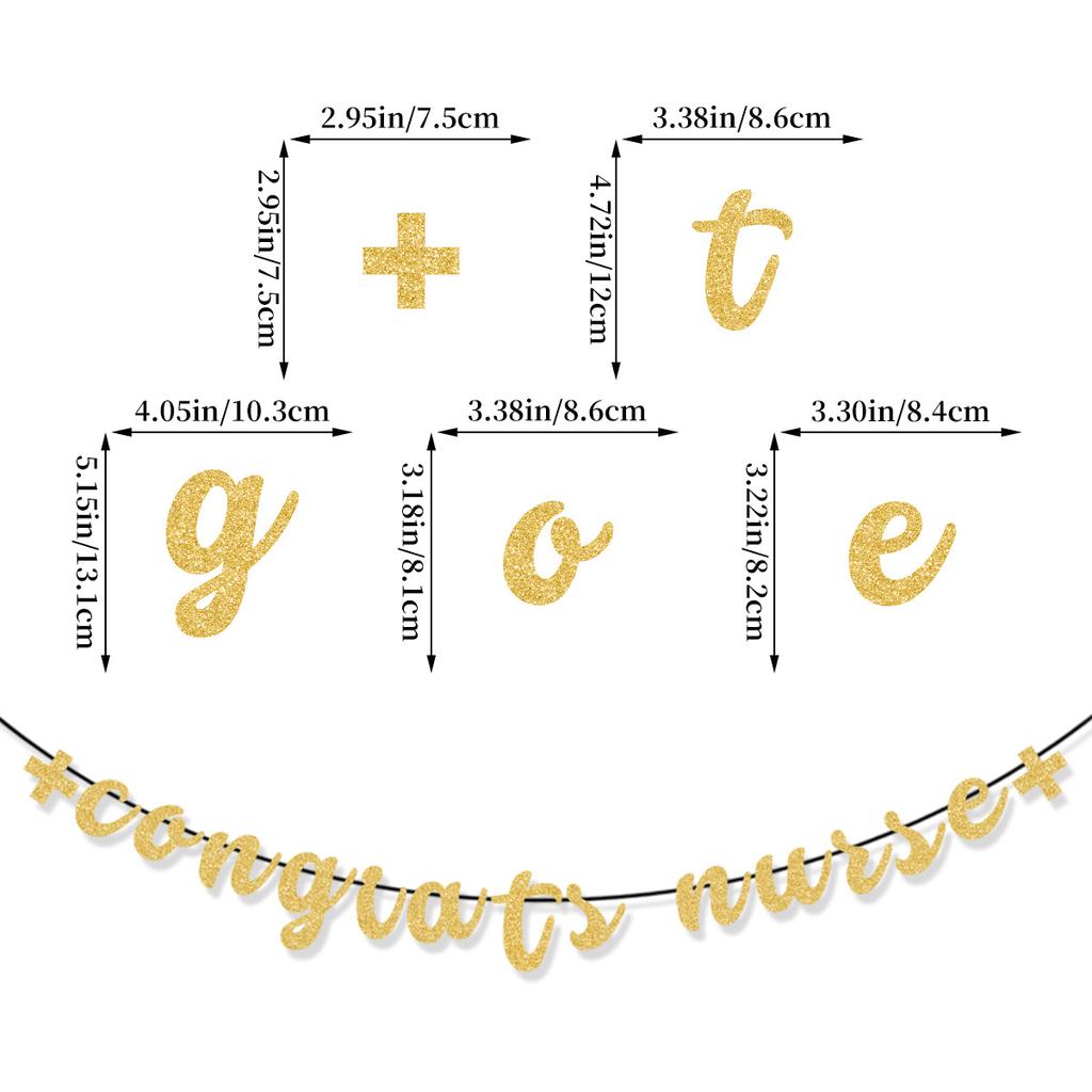 Doctor Nurse Graduation Season Party Decoration Doctor Hat Letter Latte Congrats Grad Flag