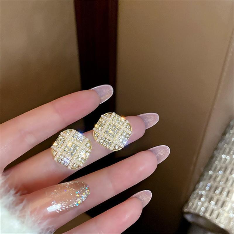 Modische koreanische Strass-Ohrstecker Ohrringe für Frauen Mädchen Geschenk Schmuck Großhandel