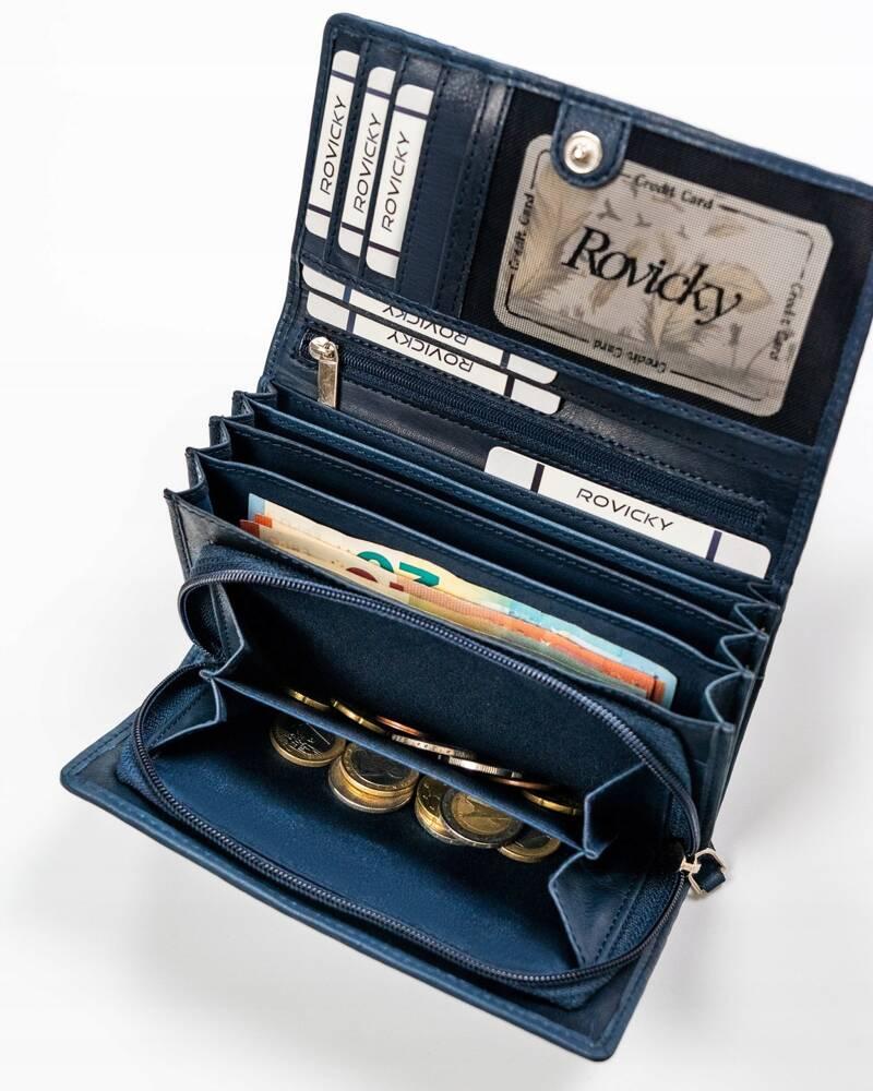 Skórzany damski portfel Rovicky R-614-DDW