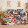 Cute Pokemon Pikachu Cartoon Flannel Blanket Soft Warm Throw Blanket for Bedroom Living Room Bed Travel Camping Picnic Kid