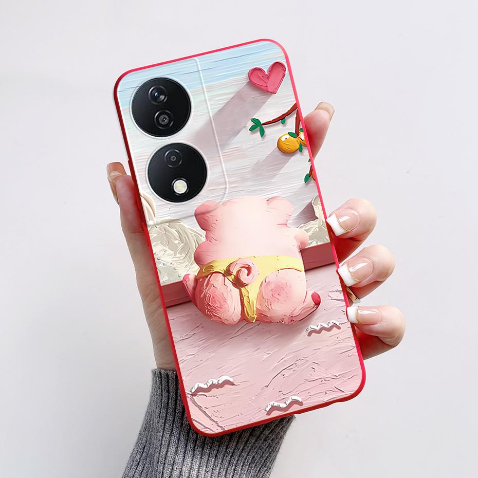 For Honor 90 Smart Case Cute Rabbit Panda Soft Silicone Back Cover For Honor 90 Smart 90Smart CLK-NX1 CLK-NX3 Phone Case Coque