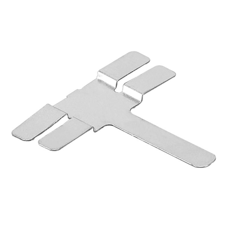 20 Pieces T-shaped Nickel Sheet for Battery Nickel Plated Steel Strip Sheet Improve Work Efficiency Low Resistivity