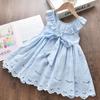 Kinderkleidung Sommer Neu Mädchen Hohlstickerei Kleid Baby Niedliches Weste Kleid