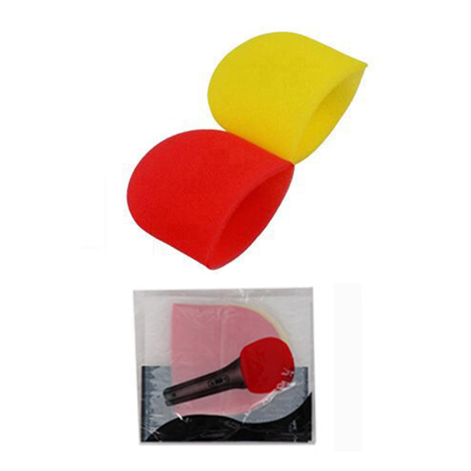 

100Pcs Thick Handheld Stage Soft Elastic Sponge Microphone Windscreen Foam Case Cover Karaoke Sleeve Microphone A