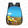 Rucsac Camion/Ambulanță/Mașină/Tractor Copii 12 Inch Geantă Școlară Grădiniță Imprimeu Desene Animate Rucsac Excavator