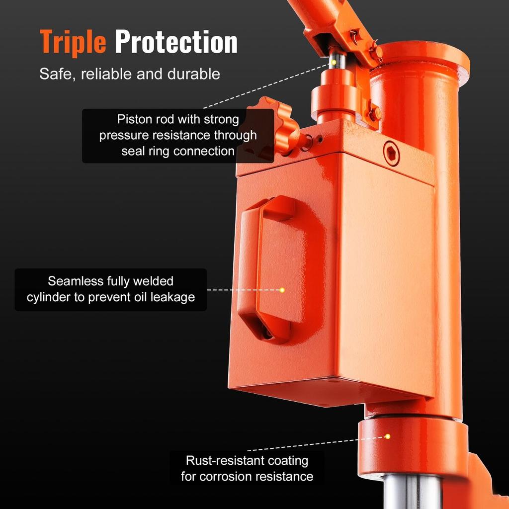 Hydraulic Machine Toe Jack Lift 360° Rotatable 5 T Toe 10 T Top Capacity