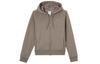 Sweatshirts Women's Brown Hooded Moderate Cardigan FB5199-233
