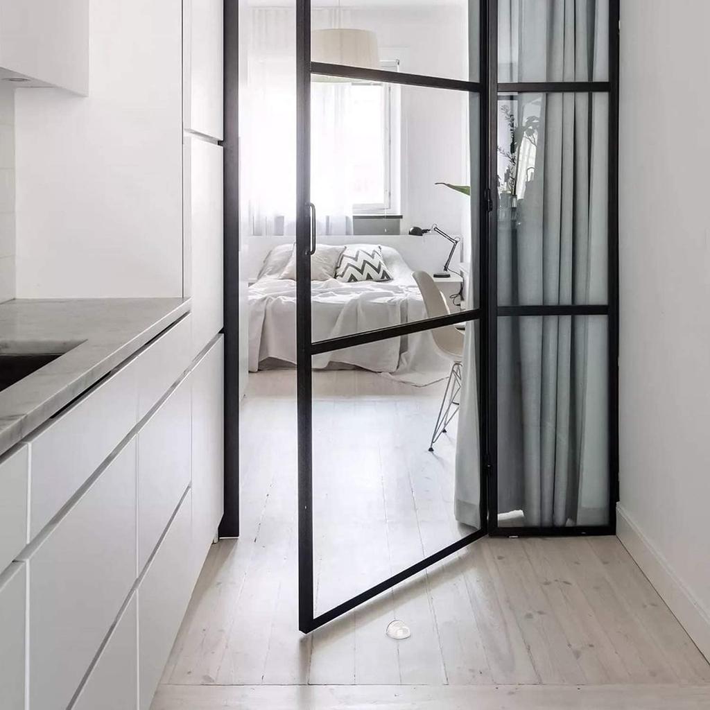 Non perforated transparent door stopper, used for wall protection, as well as door buffering for home and office wall protection