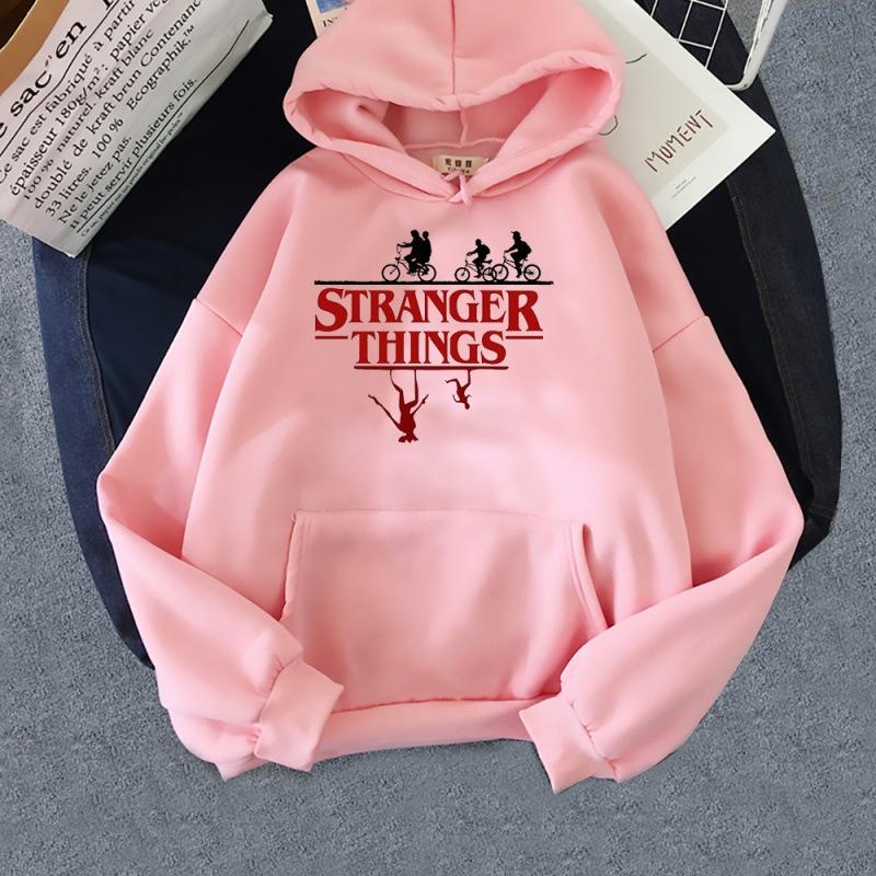 Stranger Things Printed pullover hoodie with fleece hoodie 6627