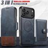 iPhone 17 Pro Max Leather Flip Case: Card Slot, Magnetic, Wireless Charging Stand