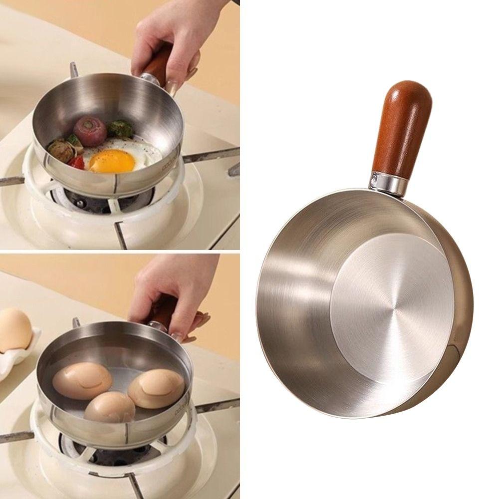 304 Stainless Steel Small Cookware Removable Handle Bowl Mixing Bowl Simple Salad Bowl  Universal