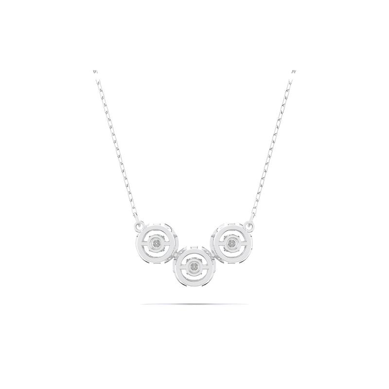 Swarovski Una Casual and Refined Cubic Zirconia Rhodium Plated Imitation Crystal Necklace for Women 5646732