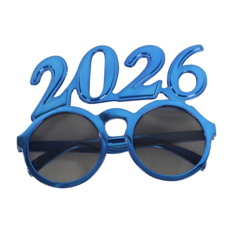 2026 Feestbril Met Ronde Glazen Nieuwjaarsviering Oogbescherming Praktische PC Universele Feestbril Voor Vrouwen