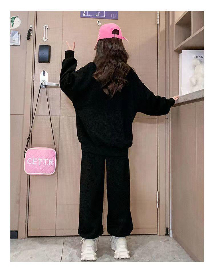 2025 Girls' Seasonal Hoodie & Pants Set: Spring, Autumn, Winter Fashion