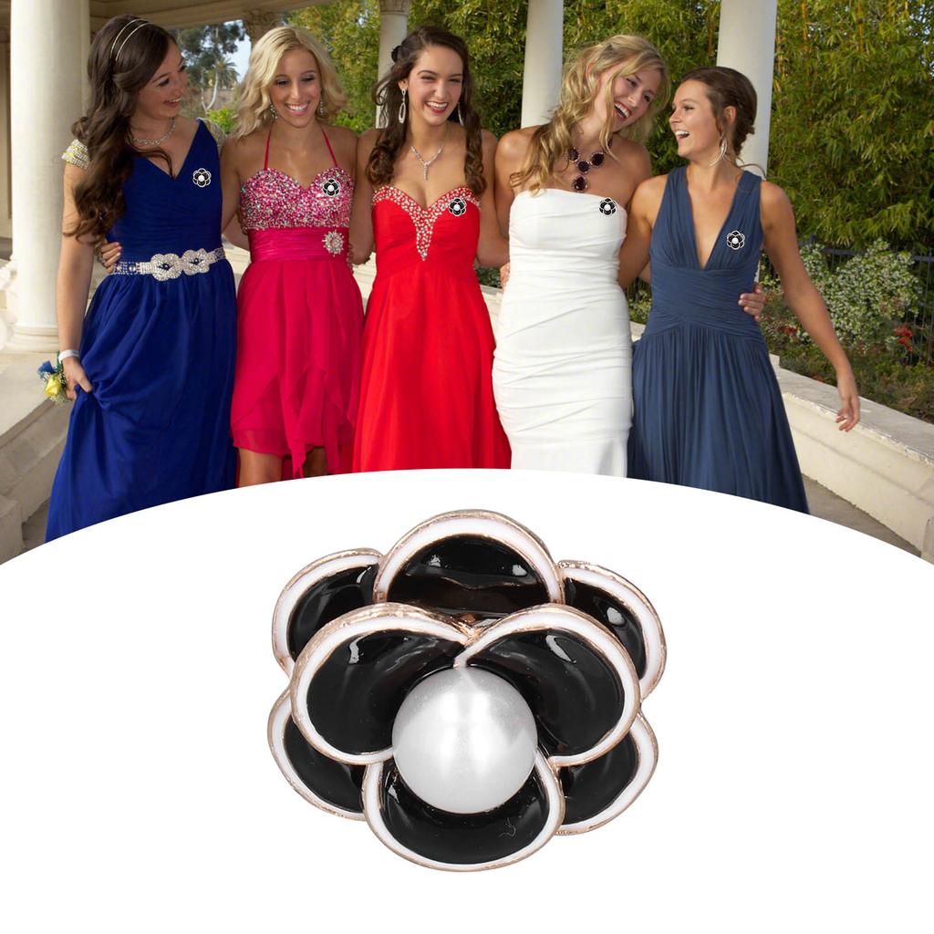 Brooch Pin Camellia Shape Unique Exquisite Design Decorative Clothes Decoration Accessories