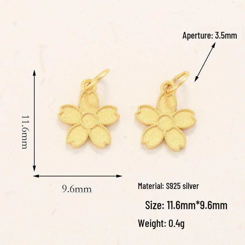 S925 Silver Zircon Four-Leaf Clover Moon Pendant for DIY Necklaces & Bracelets