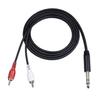 Professional 6.35mm Male to Dual RCA Male Audio Cable HiFi Stereo Aux Adapter for Mixer