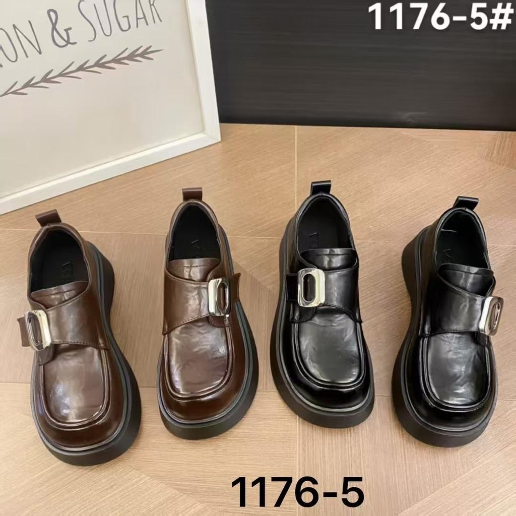 Shorty Le Platform Heightening Small Leather Shoes Women's 2025 Summer New Thick Heel Retro British Style Loafers JK Single Shoes