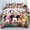 Mickey Maus Cartoon Donald Duck HD Bettdecke Bettwäsche Set Bettbezug Bett Set Steppdecke Bezug Kissenbezug Königin Bettwäsche Set Erwachsener Kind