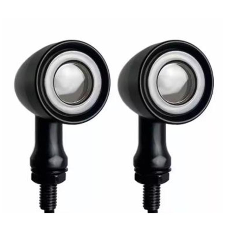 High Brightness Waterproof LED Motorcycle Turn Signal Lights Universal Fit Easy Installation Strong Design for Bikes чёрный