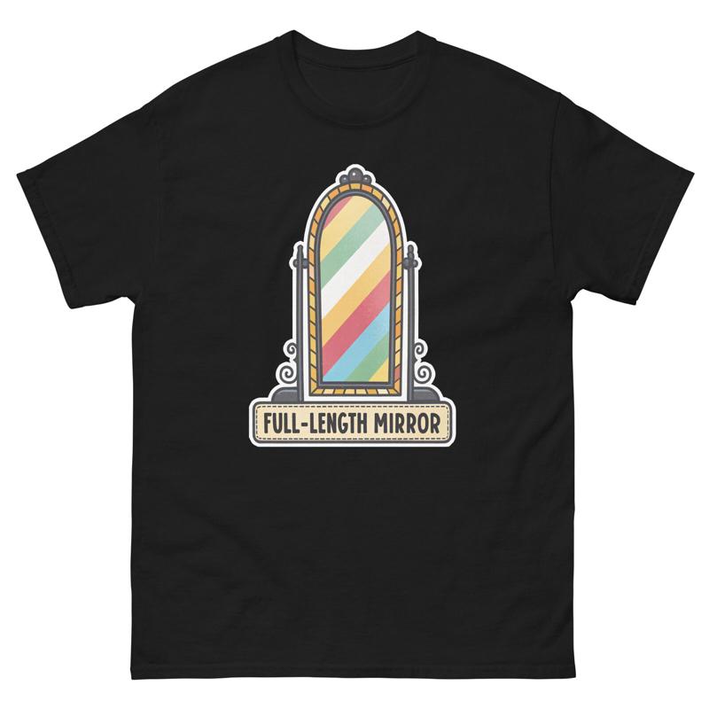 Full Length Mirror Hotel Item Travel Motel T Shirt