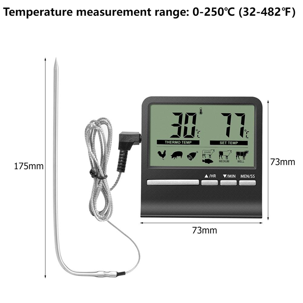 

Новый цифровой кухонный термометр с 2 щупами для мяса, барбекю, продуктов, сенсорный экран, измерительный инструмент, стейк, барбекю, таймер для барбекю, кухонные инструменты