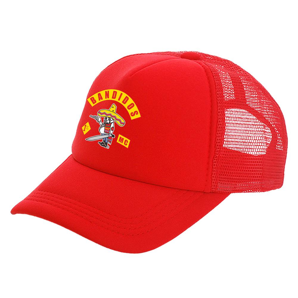 Bandidos MC Trucker Caps Unisex Baseball Caps Cool Summer Mesh Net Hat Snapback Hats