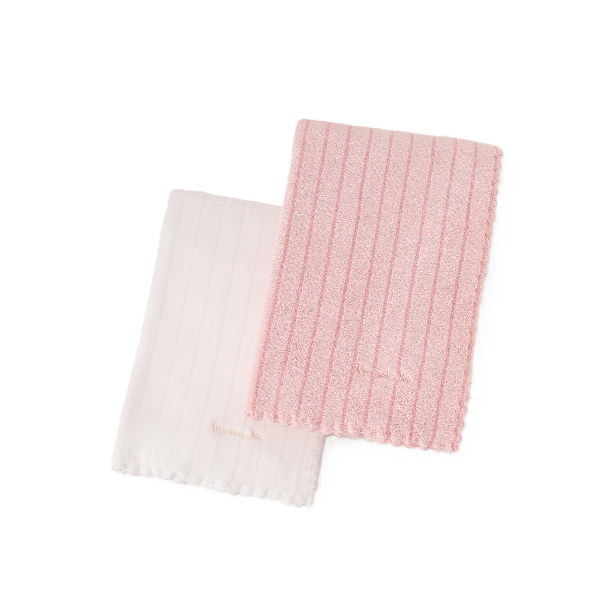 Tea AfternoonTea LIVING Bath Towel JW17 Striped Microfiber Compact Bath Towel Set of 2 Pink [Afternoon Living]