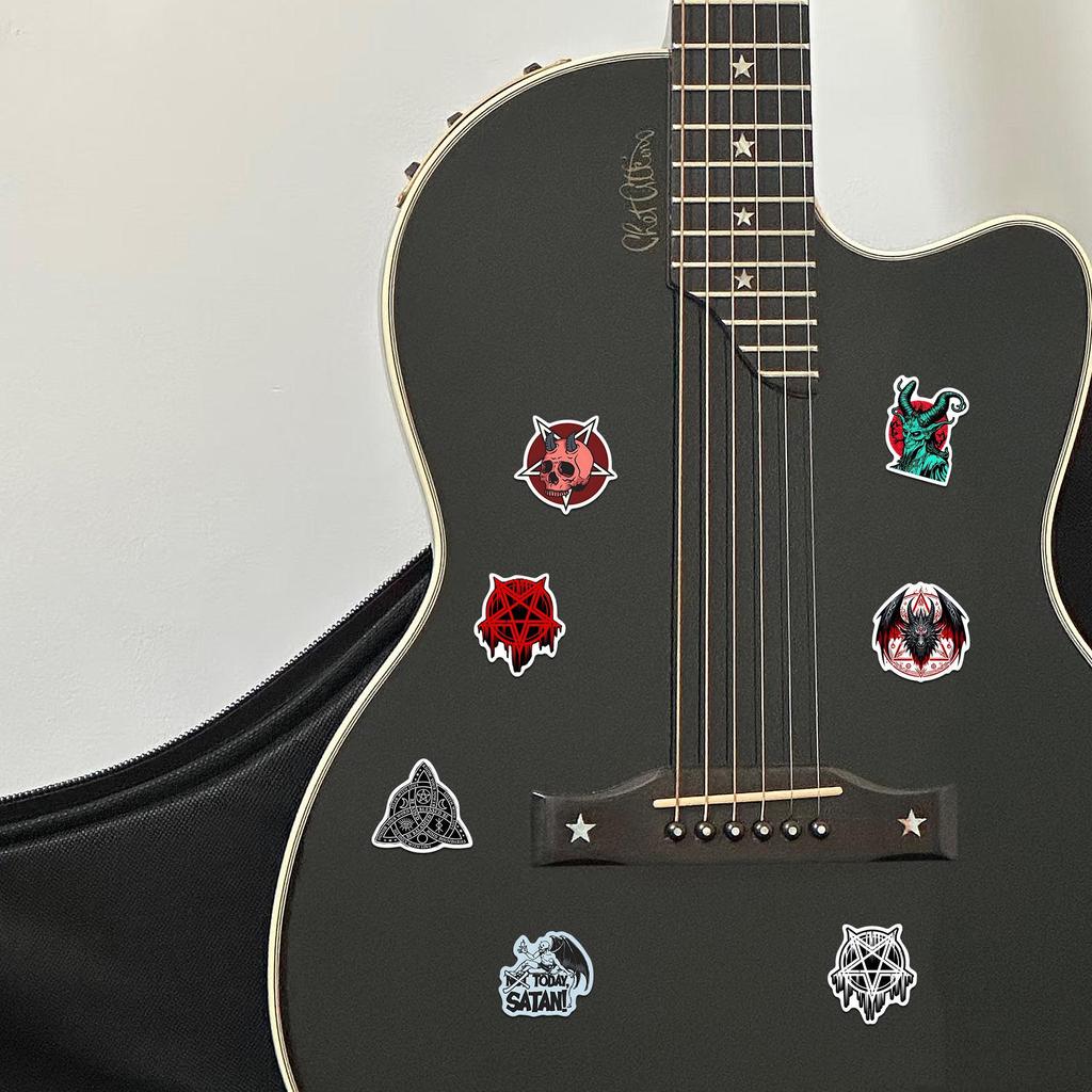 50 Devil Dark Horror Graffiti Stickers - Cool DIY Skateboard, Phone, Guitar Decoration, Waterproof