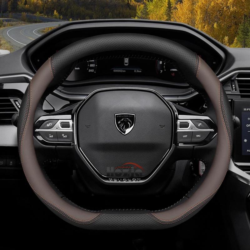 Leather Car Steering Wheel Cover for Peugeot 307 106 Partner 407 406 306 301 108 607 408 207 206 208 308 508 SW GT 2012 - 2025