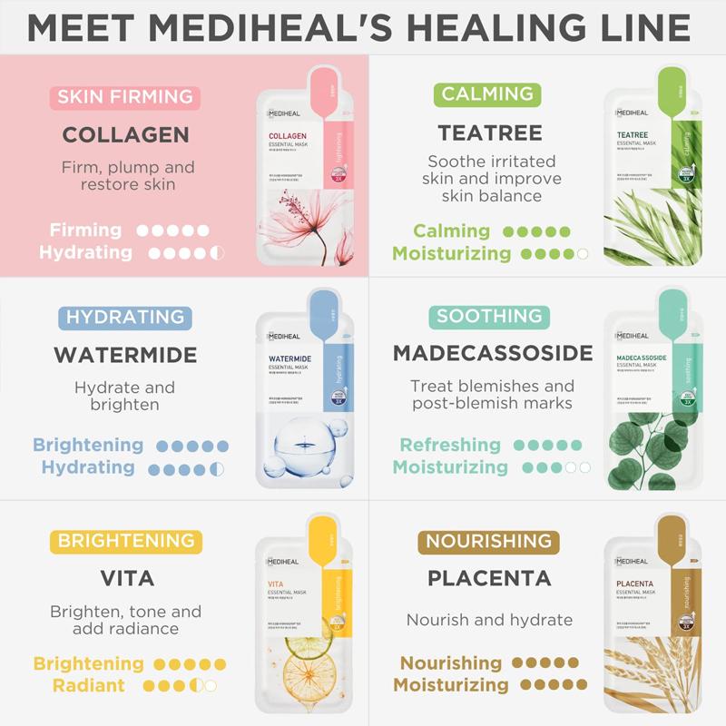 Mediheal Kollagen-Essential-Maske 10 Stück