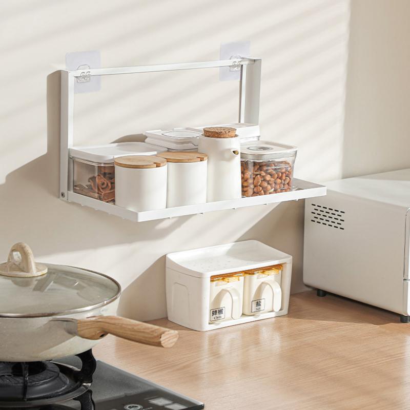 Magnetisches Metall Waschmaschinen Seitenregal Platzsparend Klappbarer Wäscheständer Ohne Bohren Temporäres Regal Einfaches Badezimmerregal