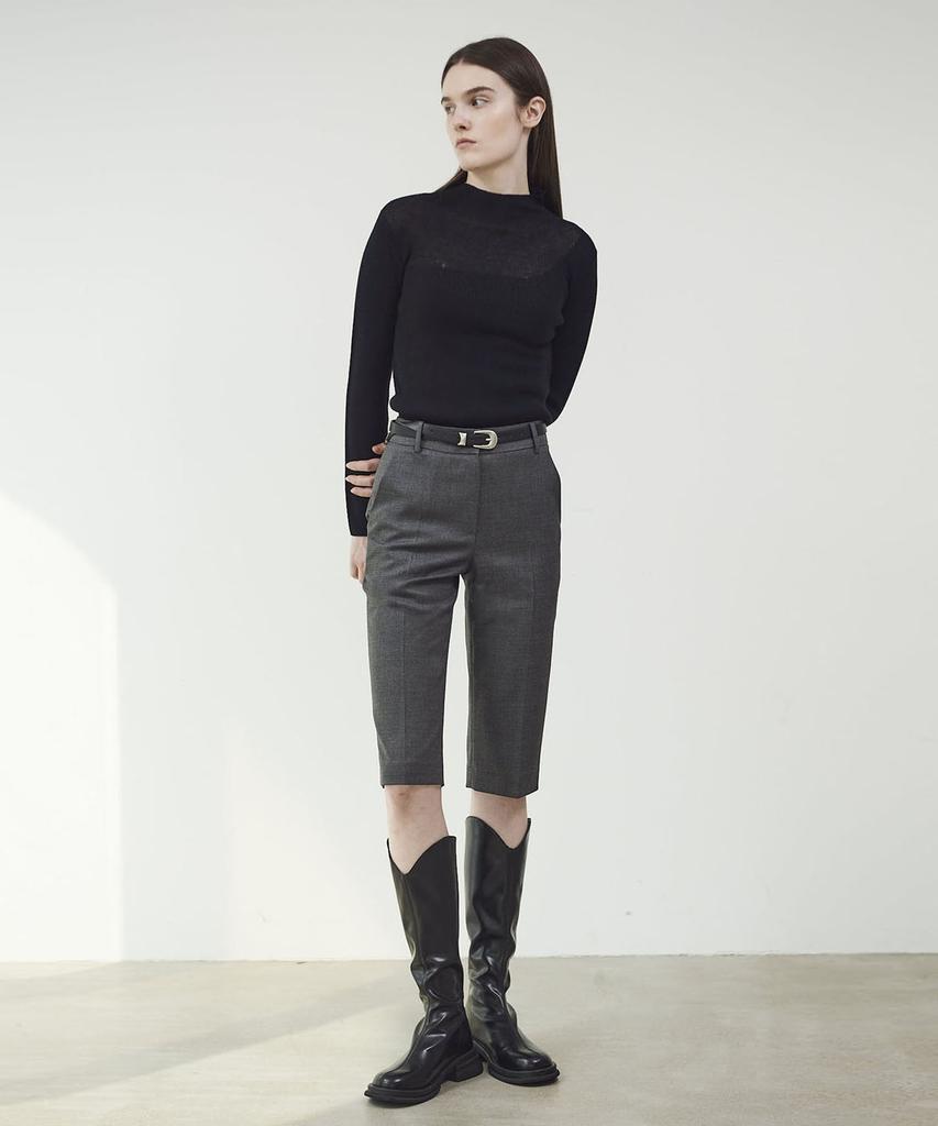 Ssikeoseun Wool Blend Tailored Shorts - Gray