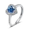 Bague Ringen 1ct 2ct Moissanite Rings Women's Sterling 925 Silver Wedding Ring Engagement Jewelry Valentine's Day Gift For Fiancee
