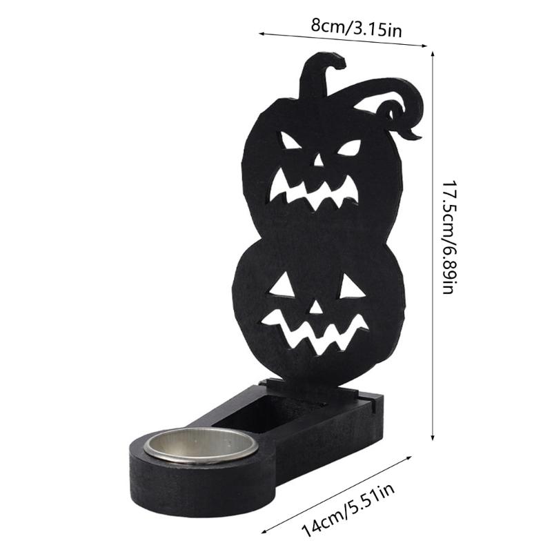 Funny Shadows Stand Wrought Iron Halloween Table Candlestick Decoration Home Ornament Candlelights Dinner Candle Holder